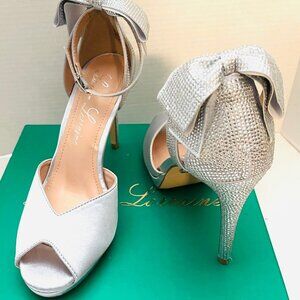 Lauren Lorraine 'FLING' Ankle Strap Peep Toe Heel